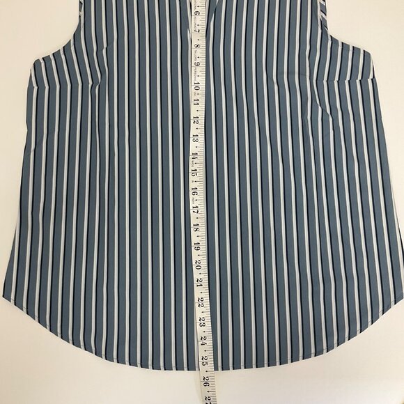 NWOT Eddie Bauer Sleeveless Striped Women's Medium Lightweight Pullover Blouse - Picture 7 of 8